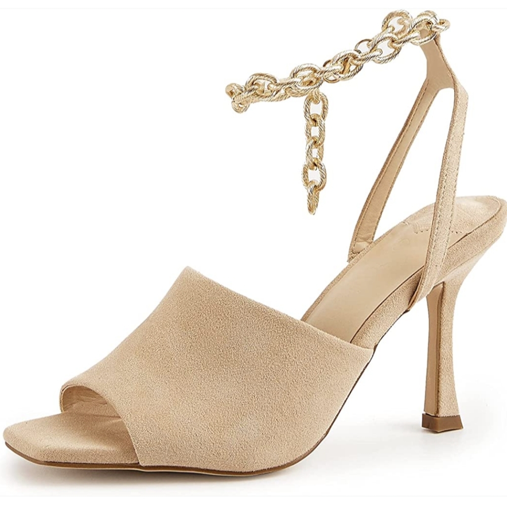 NWT Coutgo Women's Strappy Stiletto Heeled Slingback Sandals Size 9
